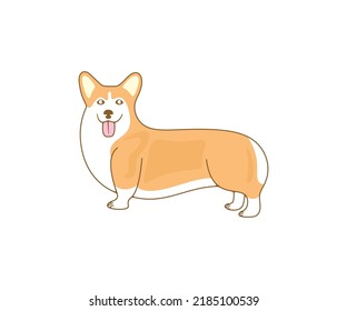 Welsh corgi, pembroke welsh corgi and cardigan welsh corgi, dog, logo design. Animal, pet, pet shop and veterinary clinic, vector design and illustration