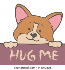 Welsh corgi pembroke isolated on white background. eps8 vector illustration
