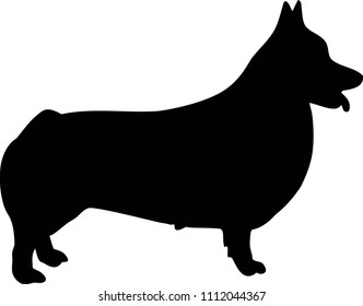 Welsh Corgi Pembroke silhouette real black