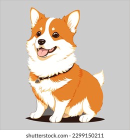 Welsh Corgi Pembroke. Vector illustration.