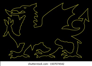 Welsh Dragon Vector illustration eps 10.