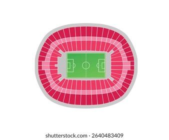 Wembley stadium (London) scheme. Football stadium map. Vector education art illustration