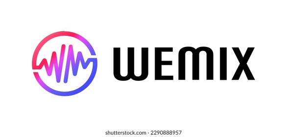 WeMix (WEMIX) crypto currency logo vector illustration background