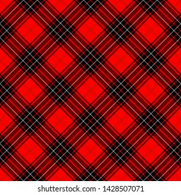 Wemyss Modern Tartan. Seamless pattern for fabric, kilts, skirts, plaids. Diagonal cell