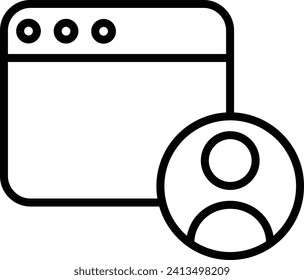 icono de ilustración de vector de contorno de usuario