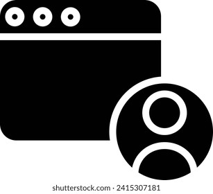 wen User solid and glyph vector illustration