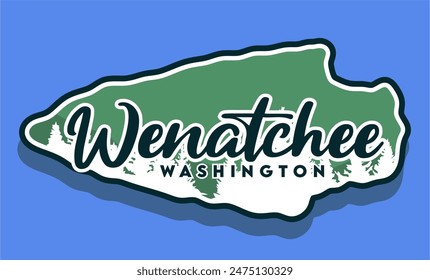 wenatchee washington with blue sky background