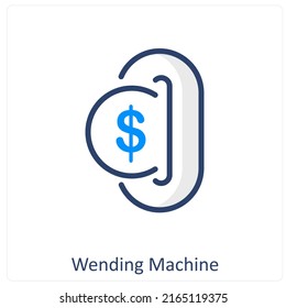 Konzept des Wendelmaschinen- und Maschinensymbols