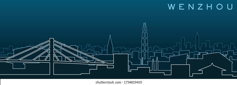 Wenzhou Multiple Lines Skyline and Landmarks