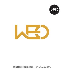 Diseño de monograma de letra de logotipo WEO