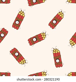 wepon bomb , cartoon seamless pattern background