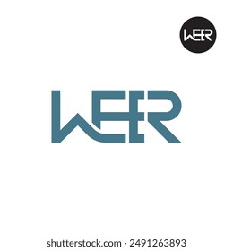 WER-Logo-Buchstabe Monogramm Design