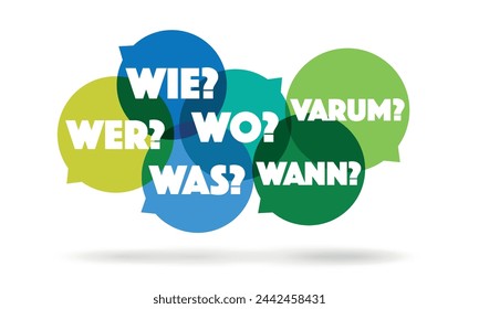 "Wer, wann, was, wo, wie, warum" : "Who, when, what, where, how, why" in German language