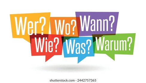 "Wer, wann, was, wo, wie, warum" : "Who, when, what, where, how, why" in German language