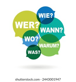 "Wer, wann, was, wo, wie, warum" : "Who, when, what, where, how, why" in German language