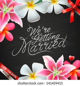 We're Getting Married, Vector Illustration.