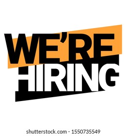 We're hiring. An ad for an advertising campaign at retail on the day of purchase. vector illustration