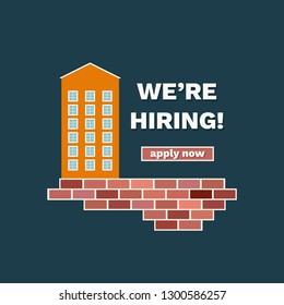 We're Hiring Announcement. Career Opportunity