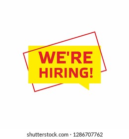 We're Hiring Background Vector