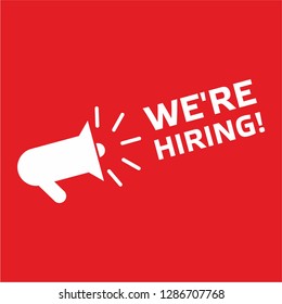 We're Hiring Background Vector