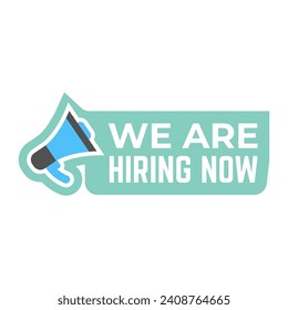 We're Hiring Banner Template. Business Recruiting Concept. Open Vacancy Design Template