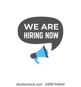 We're Hiring Banner Template. Business Recruiting Concept. Open Vacancy Design Template