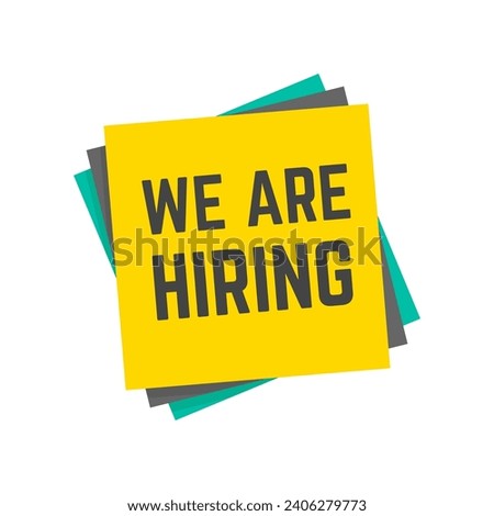We're Hiring Banner Template. Business Recruiting Concept. Open Vacancy Design Template