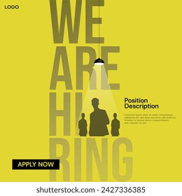 We're hiring Creative design template. We are hiring creative ads. Hiring poster.