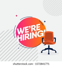 We're Hiring Design Template. Join Team Our Now Illustration.