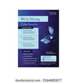 We're hiring employees for business poster with flat cartoon illustration. Job interview flyer pamphlet brochure magazine cover design layout space for promotion marketing, vector print template A4 si