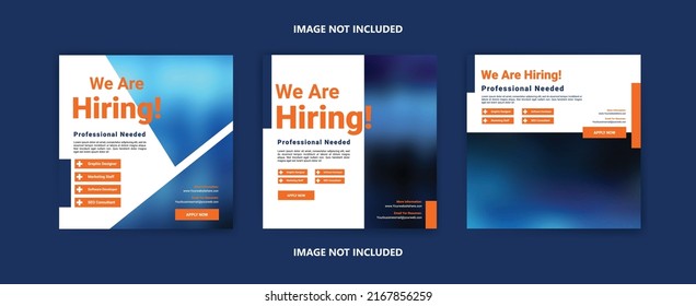 We're hiring. Job offer leaflet template. Job vacancy flyer poster template design.