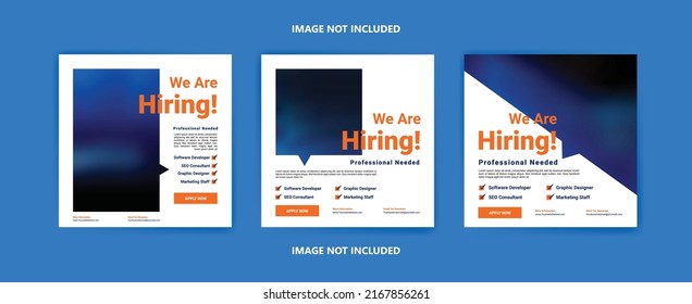 We're Hiring. Job Offer Leaflet Template. Job Vacancy Flyer Poster Template Design.