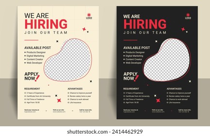 We're hiring job vacancy flyer template