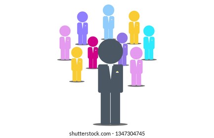 We're hiring and join our team concept with business people  