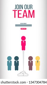 We're hiring and join our team concept with business people  