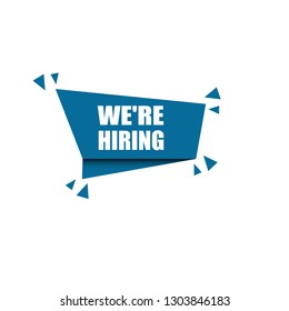 We're hiring - label,sign. 