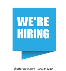 We're hiring - label,sign. 