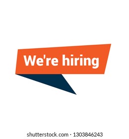 We're hiring - label,sign. 