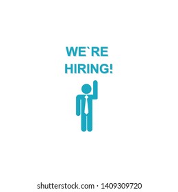 We're hiring. Recruitment and choosing best candidates. Vector illustration flat design