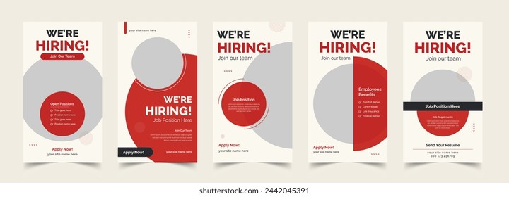 We're Hiring Social Media Story Design Template, Job Vacancy Instagram Stories Post