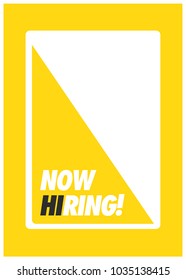 We're Hiring Typography with Hi Standing Out Concept Design