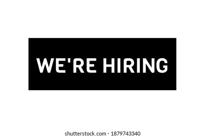 We're hiring, vector banner design