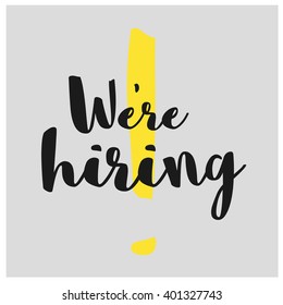 We're Hiring Vector Design Template