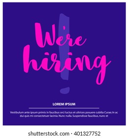 We're Hiring Vector Design Template