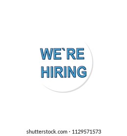 We`re Hiring. Vector Flat design