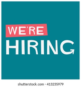 We're Hiring (Vector Illustration)