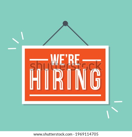 We're hiring vector sign for small business employment