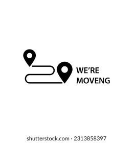 We're moving Moving card design. Clipart image