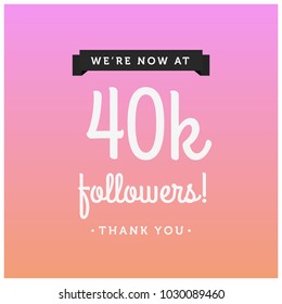 We're Now At 40K Followers Thank You