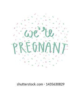 We're Pregnant Cute Minimalist Card Design